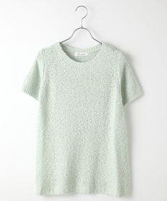 TABASA / タバサ チュニック | ブークレー半袖ニットチェック