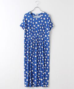 レーヨンベア天竺ドットプリントワンピース