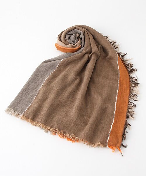 セール ムジ額縁配色ストール マフラー ショール スヌード ストール Tabasa タバサ ファッション通販 タカシマヤファッションスクエア