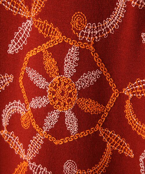 TABASA / タバサ チュニック | バイカラー刺繍長袖チュニック | 詳細5