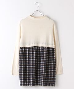 TABASA / タバサ チュニック | ウールギンガム長袖チュニック