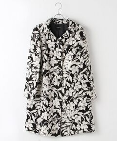 TABASA / タバサ その他アウター | バイカラーフラワージャガードコート