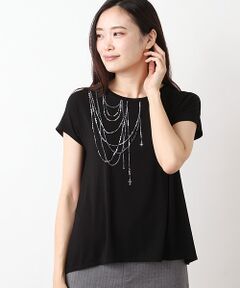 レーヨン天竺アクセサリープリントTシャツ