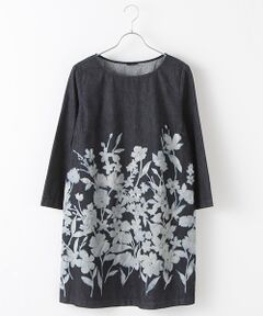 セール】 6ozデニム×レース刺繍チュニック （チュニック