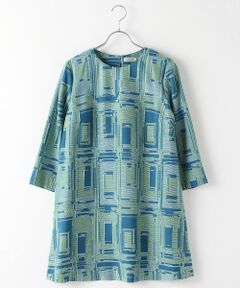 TABASA / タバサ チュニック | レーヨンアクリルブロックカットジャガードチュニック