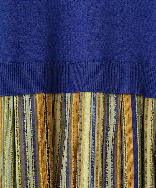 TABASA / タバサ ロング・マキシ丈ワンピース | マルチボーダージャガードワンピース | 詳細7