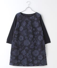 TABASA / タバサ チュニック | ポリエステルコットンフラワーカットジャガードチュニック