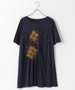 TABASA / タバサ チュニック | リヨセルコットンスムース収縮刺繍チュニック