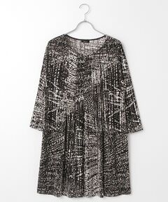 TABASA / タバサ チュニック | ポリエステルスムースペイントプリントチュニック