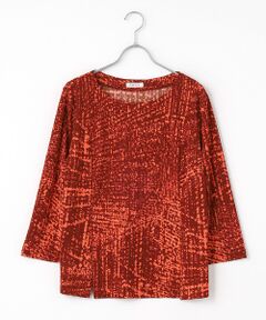 TABASA / タバサ カットソー | ポリエステルスムースペイントプリントカットソー