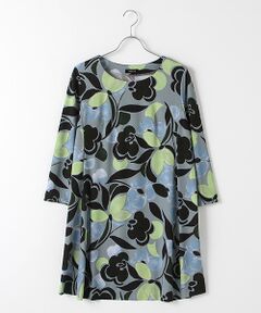 TABASA / タバサ チュニック | ポリエステルスムースヴィンテージフラワープリントチュニック