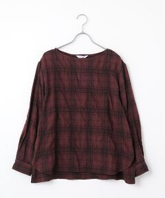 TABASA / タバサ シャツ・ブラウス | 綿ウールシュリンクチェックブラウス