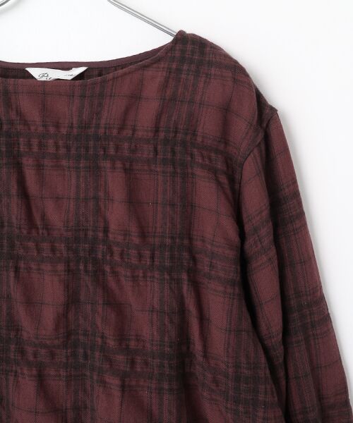 TABASA / タバサ シャツ・ブラウス | 綿ウールシュリンクチェックブラウス | 詳細2