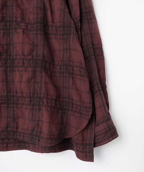 TABASA / タバサ シャツ・ブラウス | 綿ウールシュリンクチェックブラウス | 詳細3