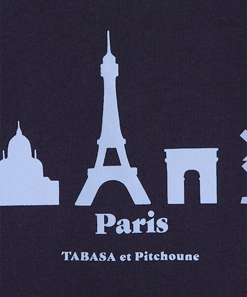 TABASA / タバサ Tシャツ | コットン天竺シルエットパリプリントTシャツ | 詳細8