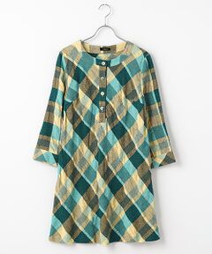 TABASA / タバサ チュニック | C/Wチェック長袖チュニック
