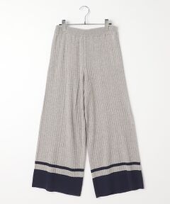 ワイドリブニットパンツ