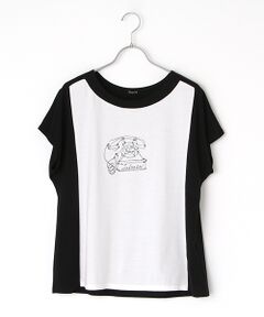 コットン天竺バイカラーTシャツ