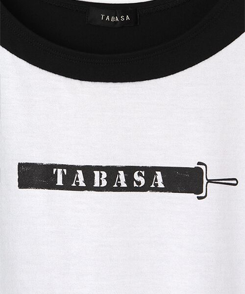 TABASA / タバサ Tシャツ | コットン天竺バイカラーTシャツ | 詳細2