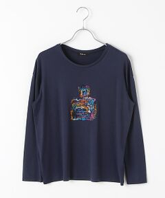 パフューム刺繍モチーフロングＴシャツ