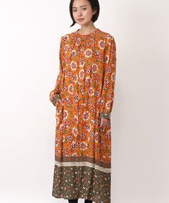 TABASA / タバサ ロング・マキシ丈ワンピース | ポーセリンフラワープリントワンピース