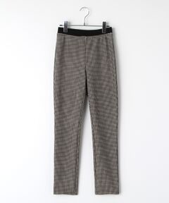 TABASA / タバサ その他パンツ | ヒートパフォーマーギンガムプリントパンツ【ゴムウエスト】