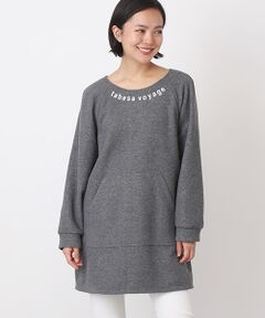 tabasa voyage ロゴ入り裏起毛チュニック