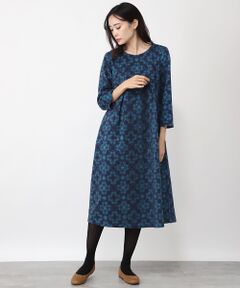 TABASA / タバサ ロング・マキシ丈ワンピース | シャギータイルジャガードワンピース