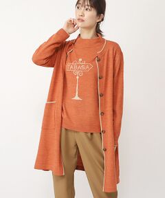 TABASA / タバサ カーディガン・ボレロ | バイカラートリムロングカーディガン