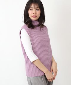 TABASA / タバサ ベスト | ライトウールタートルネックベスト