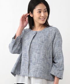 TABASA / タバサ ノーカラージャケット | プクプクツィードジャケット