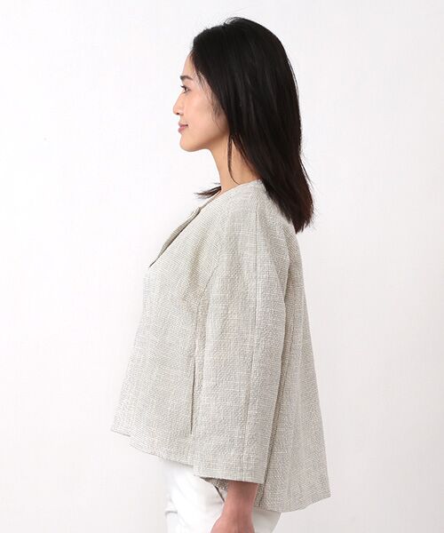 TABASA / タバサ ノーカラージャケット | プクプクツィードジャケット | 詳細2