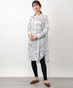 TABASA / タバサ ロング・マキシ丈ワンピース | スケッチプリントワンピース