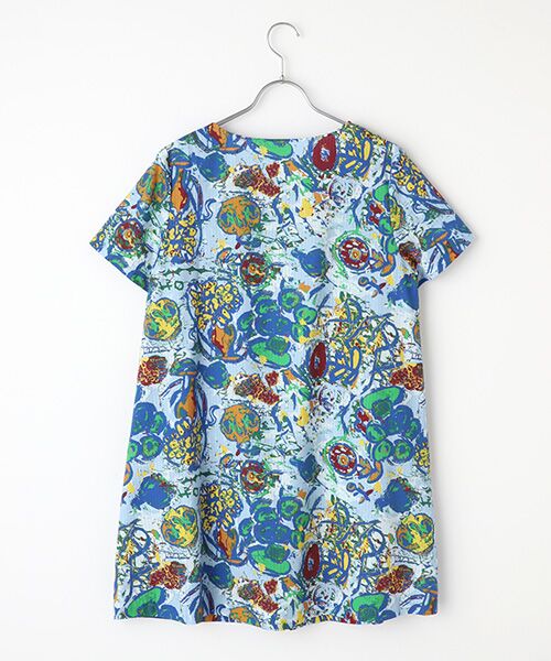 TABASA / タバサ チュニック | ドビー×フラワープリントチュニック | 詳細1