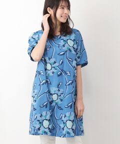 TABASA / タバサ チュニック | フラワー突っ切りカットジャガードチュニック