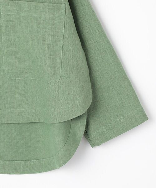 TABASA / タバサ ノーカラージャケット | リネンキャンバスジャケット | 詳細4