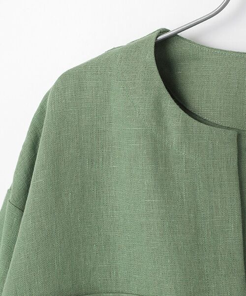 TABASA / タバサ ノーカラージャケット | リネンキャンバスジャケット | 詳細5