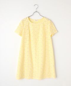 TABASA / タバサ チュニック | バイカラーフラワーレースチュニック