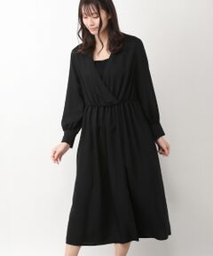 【美品】セレクト購入 TABASA paris 麻混ワンピース ロング お洒落 セール】 AIR DRY 30 ワンピース （ロング・マキシ丈ワンピース