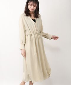 【美品】セレクト購入 TABASA paris 麻混ワンピース ロング お洒落 TABASA / タバサ （レディース） ロング・マキシ丈ワンピース