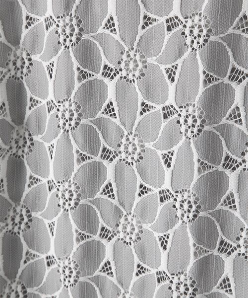 TABASA / タバサ ロング・マキシ丈ワンピース | バイカラーフラワーレースワンピース | 詳細1