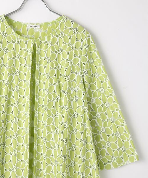 TABASA / タバサ その他アウター | バイカラーフラワーレースコート | 詳細3