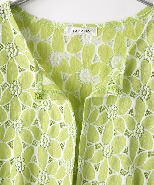 TABASA / タバサ その他アウター | バイカラーフラワーレースコート | 詳細6