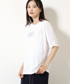 ペンシルメッセージプリントTシャツ