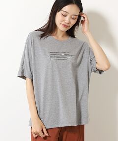 ペンシルメッセージプリントTシャツ