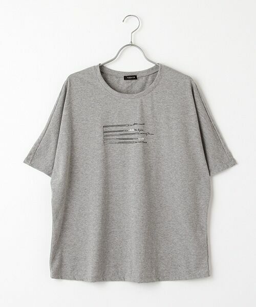 TABASA / タバサ Tシャツ | ペンシルメッセージプリントTシャツ | 詳細12