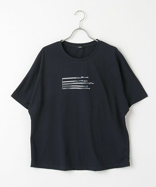 TABASA / タバサ Tシャツ | ペンシルメッセージプリントTシャツ | 詳細15