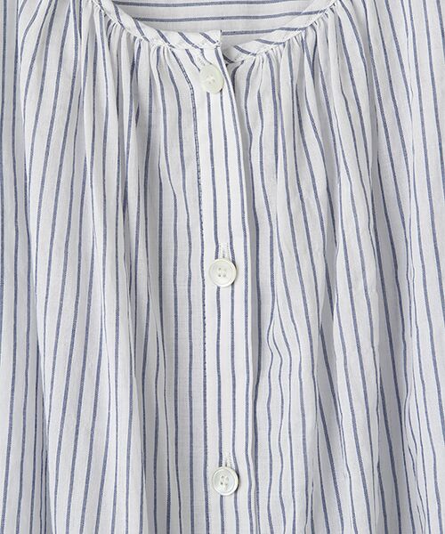 TABASA / タバサ ロング・マキシ丈ワンピース | シャーリングストライプワンピース | 詳細1