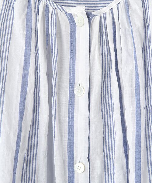 TABASA / タバサ ロング・マキシ丈ワンピース | シャーリングストライプワンピース | 詳細4