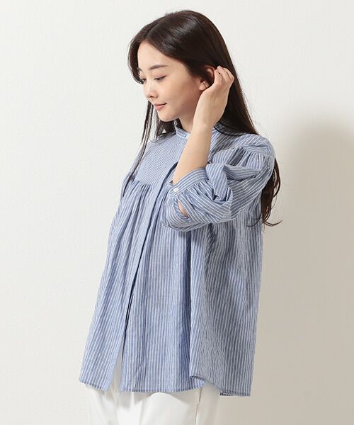 TABASA / タバサ シャツ・ブラウス | シャーリングストライプブラウス | 詳細2